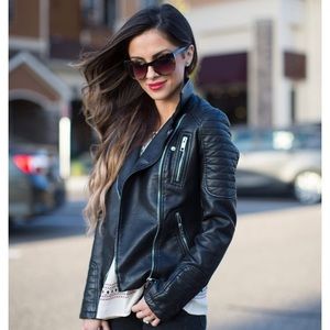 Coats | Zara Leather Moto Jacket | Poshmark